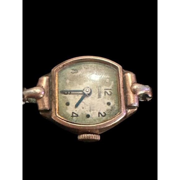 Antique Vintage 14K Gold Filled Silvana Women's Dainty Band Watch Untested - Picture 4 of 5